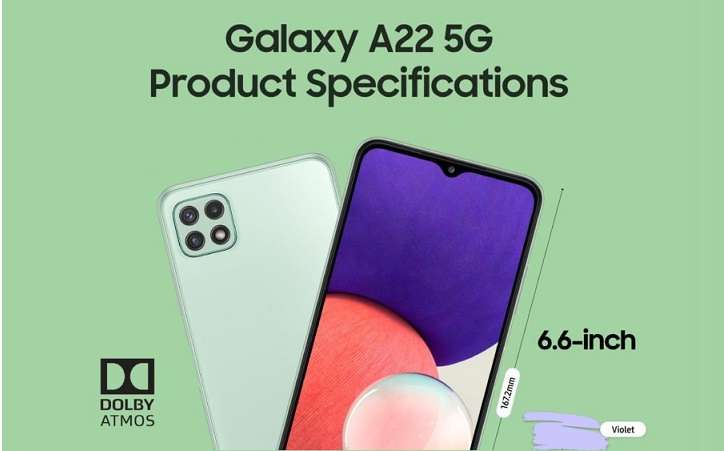 Galaxy A22 5G Specifications