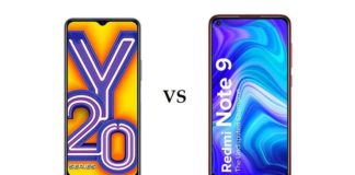 Compare Vivo Y20 vs Redmi Note 9