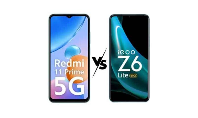 Compare iQOO Z6 Lite 5G vs Redmi 11 Prime 5G