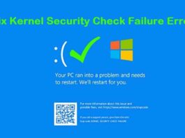Fix Kernel Security Check Failure Error