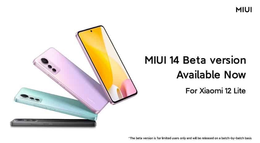 MIUI 14 Beta Lands on Xiaomi 12 Lite