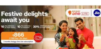 Jio launches a new Swiggy One Lite recharge plan